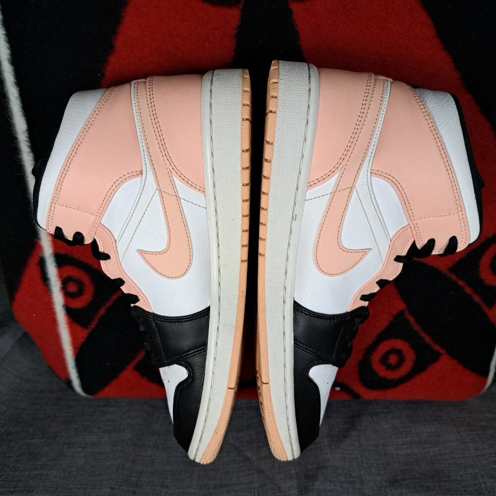 %Size 9.5 Nike Air Jordan 1 MID White/Arctic Orange Men AJ14 - Picture 10 of 12